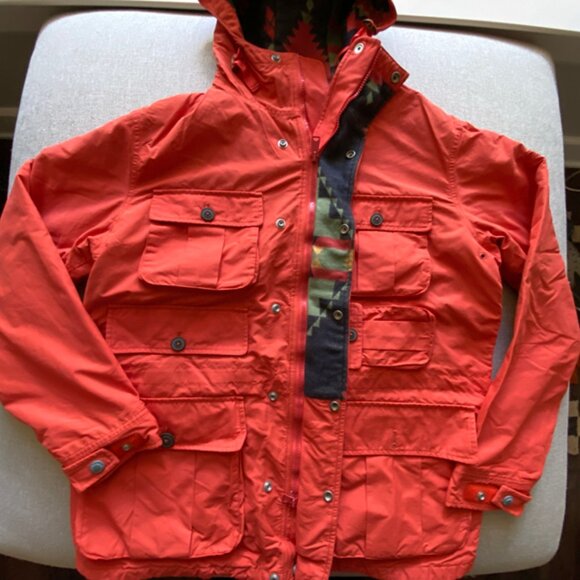 Polo Ralph Lauren Vintage New Men's Forty Sixty Orange Parka Jacket Size Medium - Picture 10 of 16